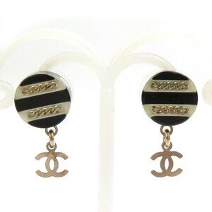 CHANEL Black Earrings